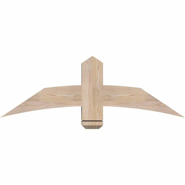 Ekena Millwork Bellingham Smooth Timber Gable Bracket, Douglas Fir, 48"W x 16"H x 5 1/2"D x 5 1/2"F, 8/12 Pitch GBW048X16X0606BEL00SDF - main
